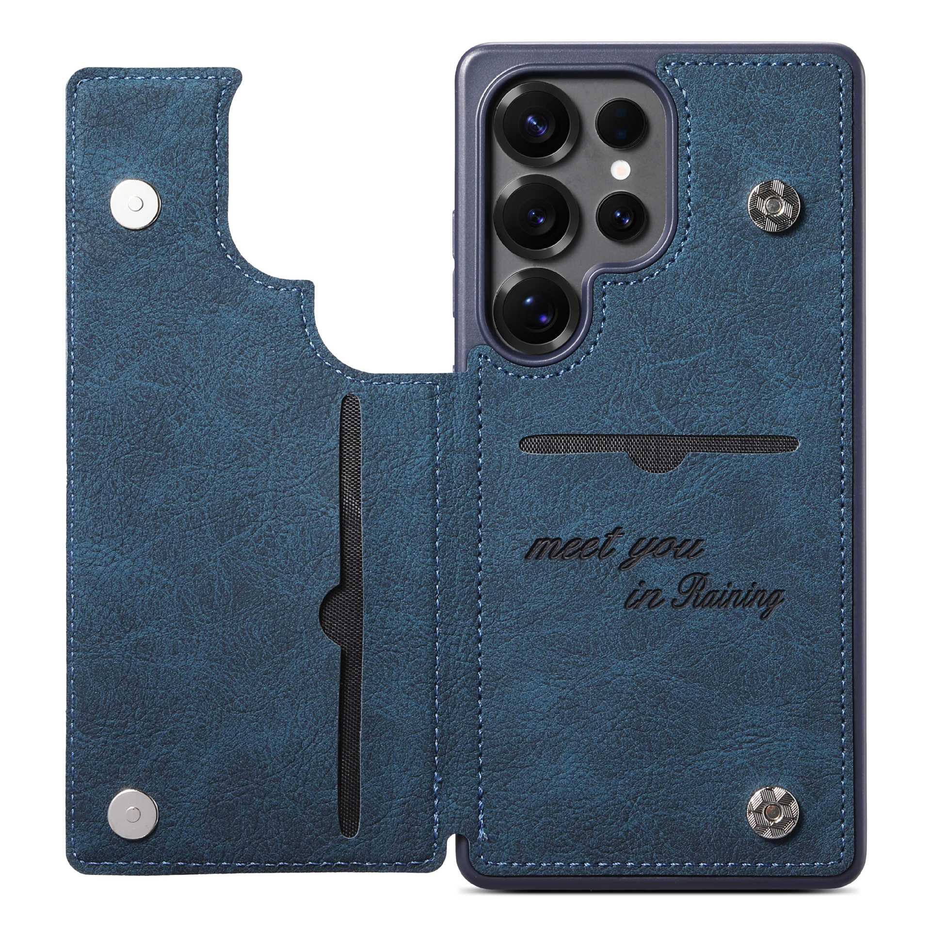 Leather back cover SIM card slot phone case
