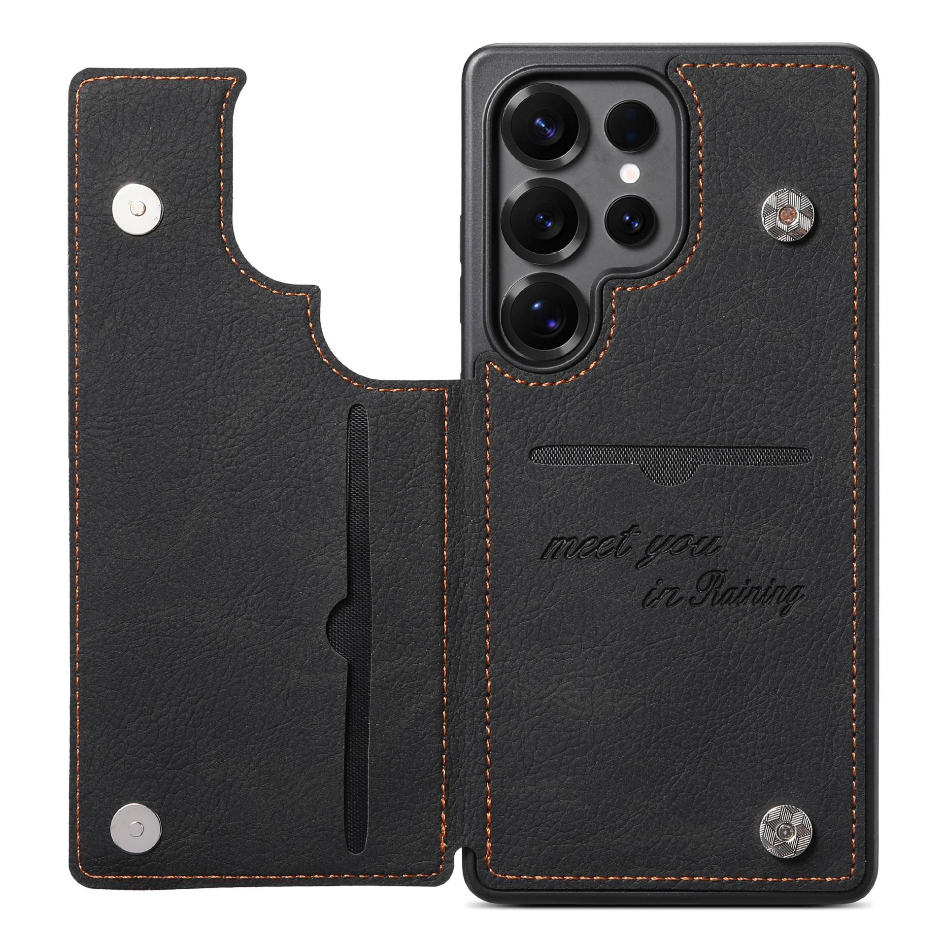 Leather back cover SIM card slot phone case