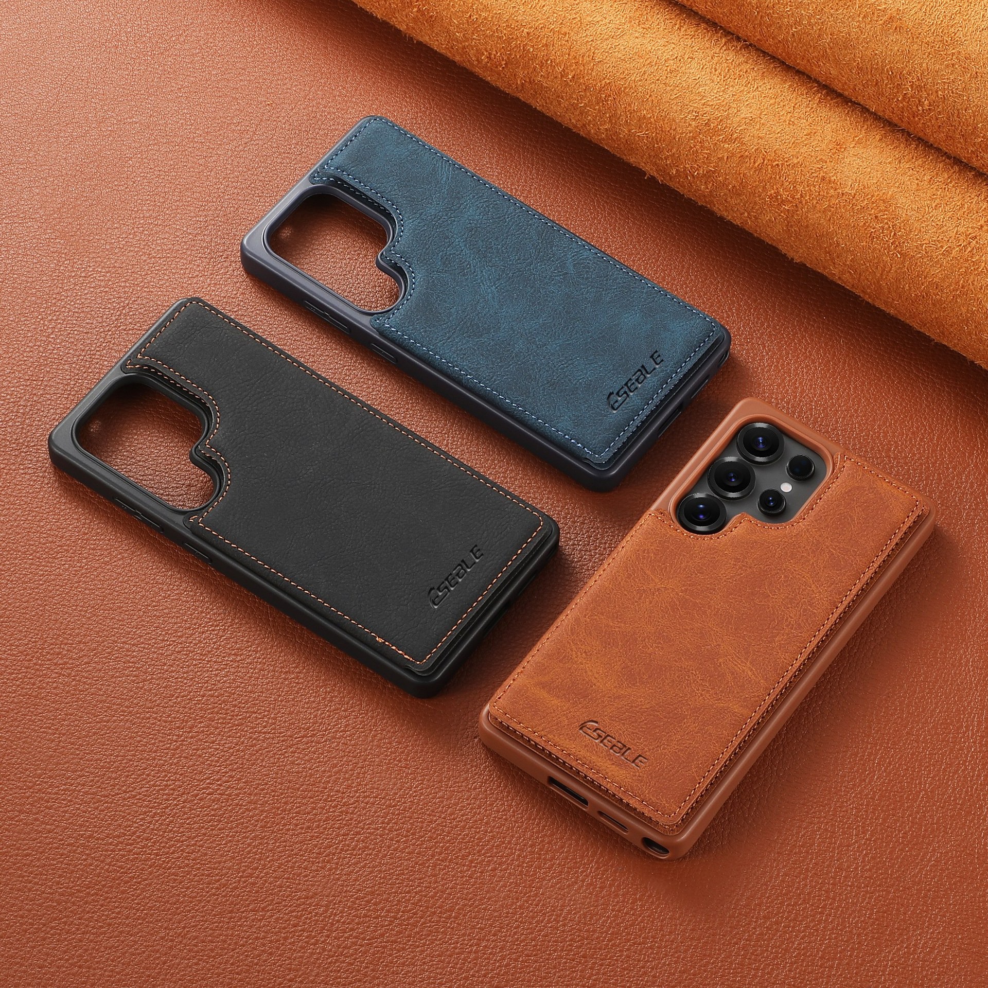 Leather back cover SIM card slot phone case