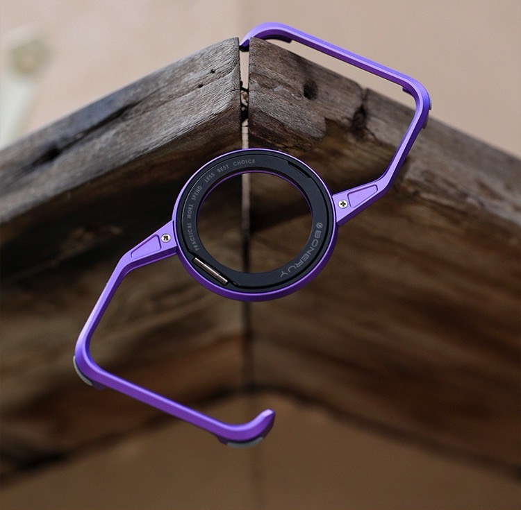 New S-shaped Metal Rotating Magnetic Stand Phone Case