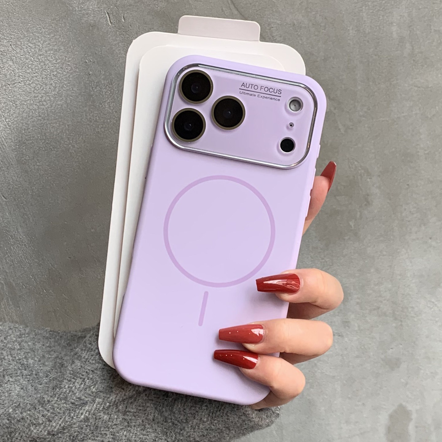 Large-view window anti-drop liquid silicone magnetic phone case