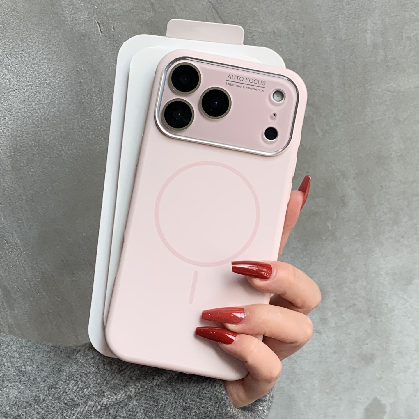 Large-view window anti-drop liquid silicone magnetic phone case