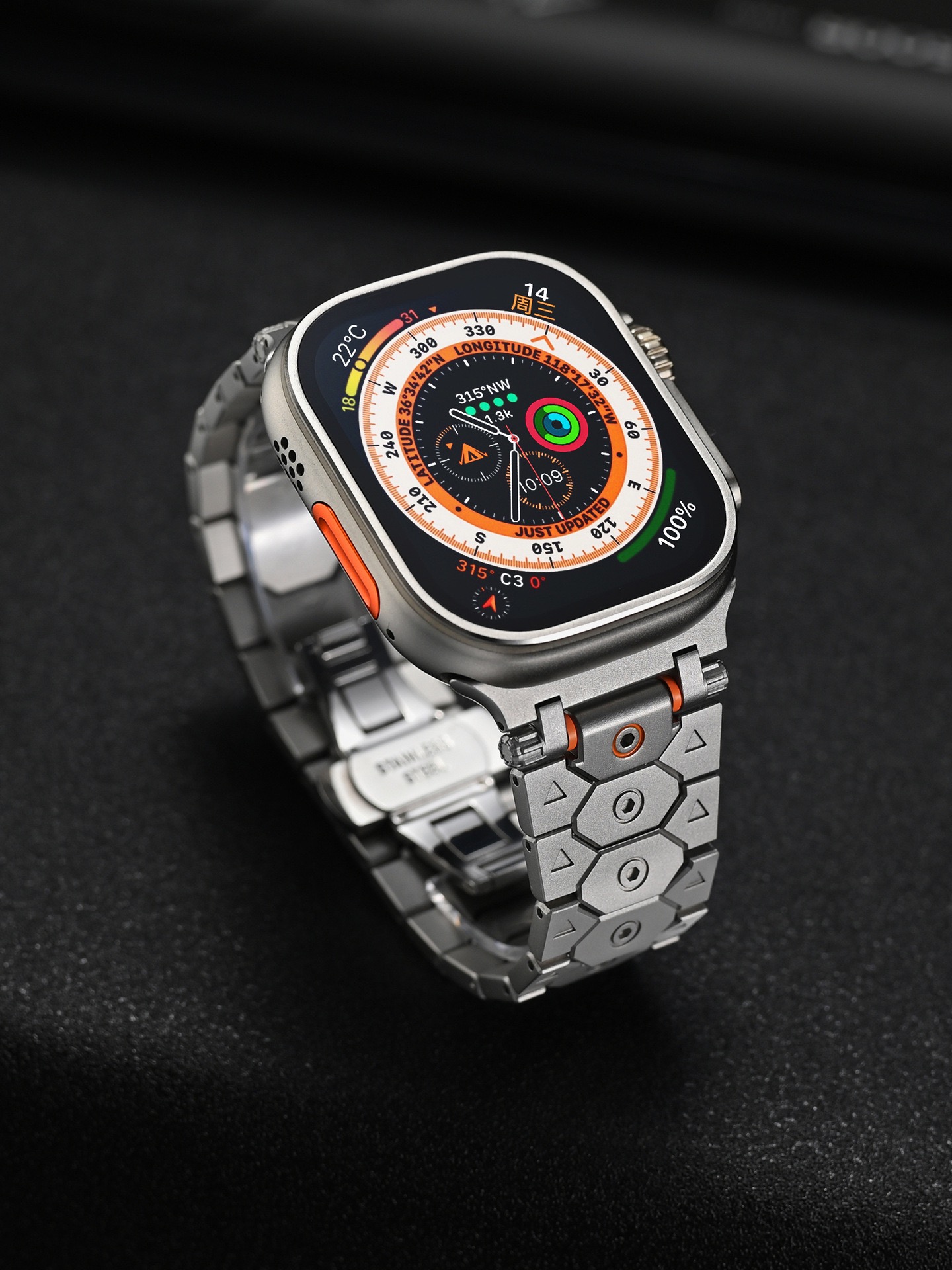 Titan MGD Compatible with Apple Watch bands 42/46/38/40/41/44/45/49mm New Magnetic Stainless Steel for iWatch Series 11 10 9 8 7 6 5 4 SE/Ultra 3-MGD CASE