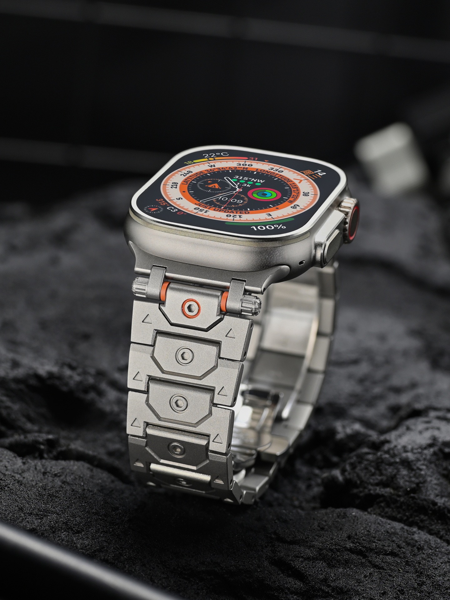 Titan MGD Compatible with Apple Watch bands 42/46/38/40/41/44/45/49mm New Magnetic Stainless Steel for iWatch Series 11 10 9 8 7 6 5 4 SE/Ultra 3-MGD CASE