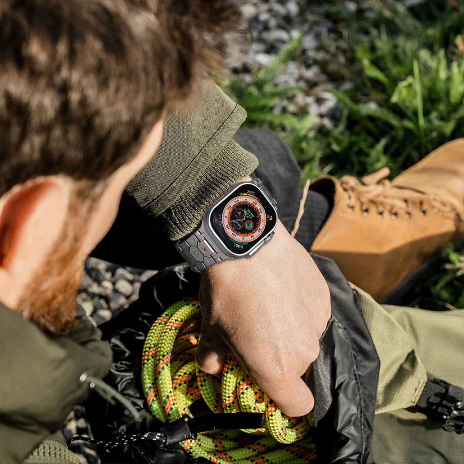 Titan MGD Compatible with Apple Watch bands 42/46/38/40/41/44/45/49mm New Magnetic Stainless Steel for iWatch Series 11 10 9 8 7 6 5 4 SE/Ultra 3-MGD CASE