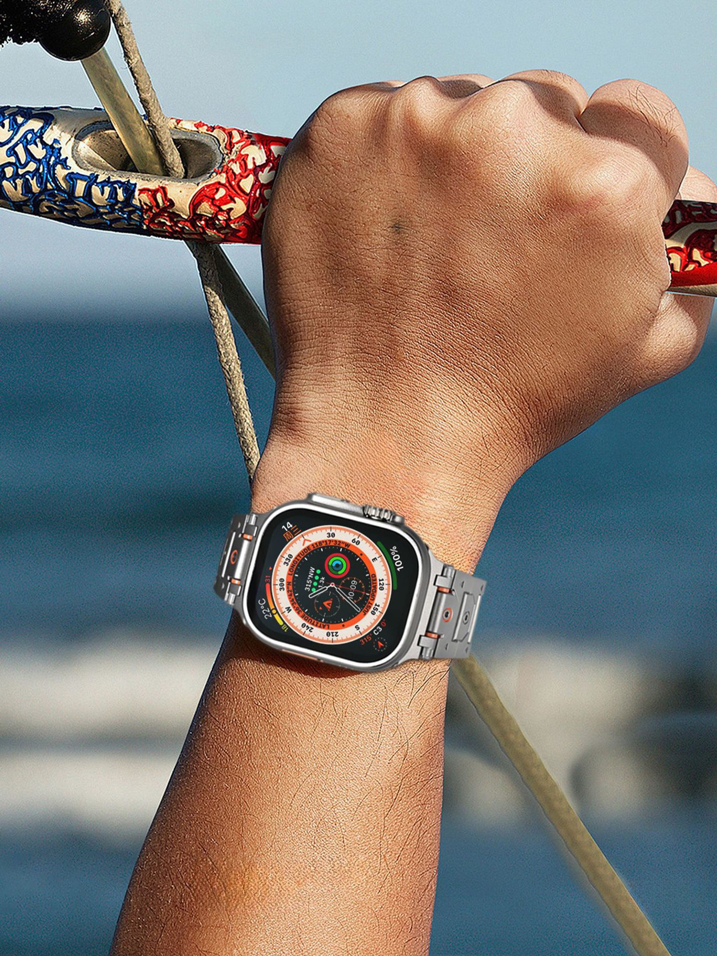 Titan MGD Compatible with Apple Watch bands 42/46/38/40/41/44/45/49mm New Magnetic Stainless Steel for iWatch Series 11 10 9 8 7 6 5 4 SE/Ultra 3-MGD CASE