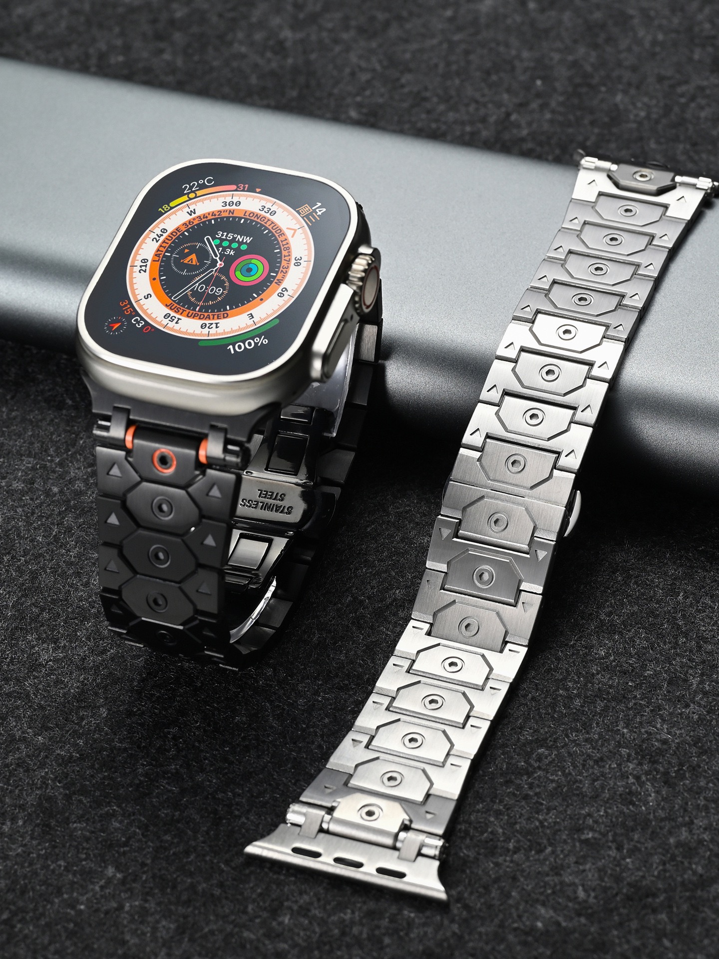 Titan MGD Compatible with Apple Watch bands 42/46/38/40/41/44/45/49mm New Magnetic Stainless Steel for iWatch Series 11 10 9 8 7 6 5 4 SE/Ultra 3-MGD CASE