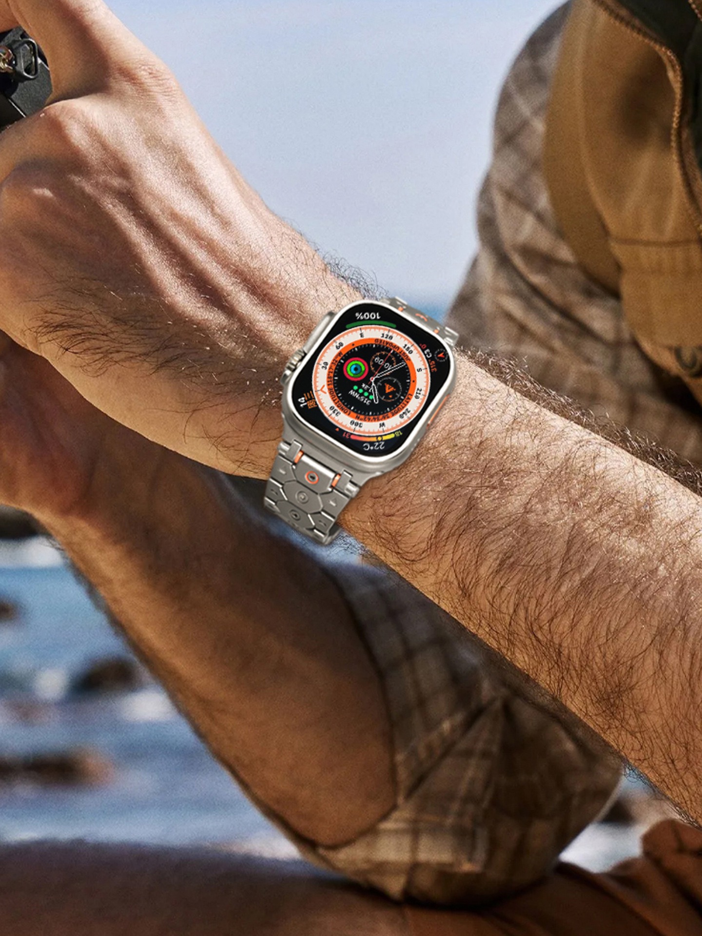 Titan MGD Compatible with Apple Watch bands 42/46/38/40/41/44/45/49mm New Magnetic Stainless Steel for iWatch Series 11 10 9 8 7 6 5 4 SE/Ultra 3-MGD CASE