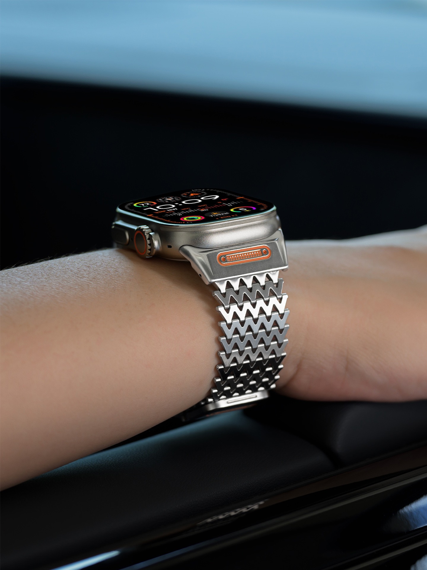 Dragon W-shaped MGD Compatible with Apple Watch bands 44/45/46/49mm New Magnetic Stainless Steel for iWatch Series 11 10 9 8 7 6 5 4 SE/Ultra 3-MGD CASE