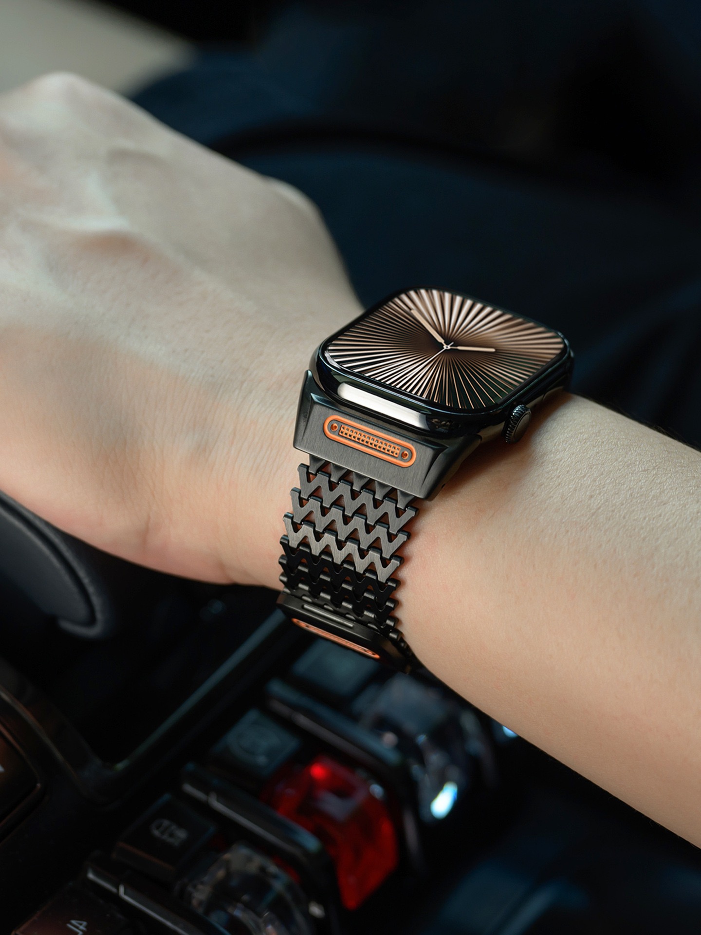 Dragon W-shaped MGD Compatible with Apple Watch bands 44/45/46/49mm New Magnetic Stainless Steel for iWatch Series 11 10 9 8 7 6 5 4 SE/Ultra 3-MGD CASE