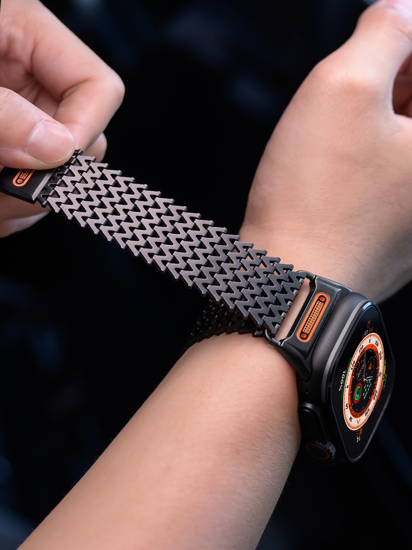 Dragon W-shaped MGD Compatible with Apple Watch bands 44/45/46/49mm New Magnetic Stainless Steel for iWatch Series 11 10 9 8 7 6 5 4 SE/Ultra 3-MGD CASE