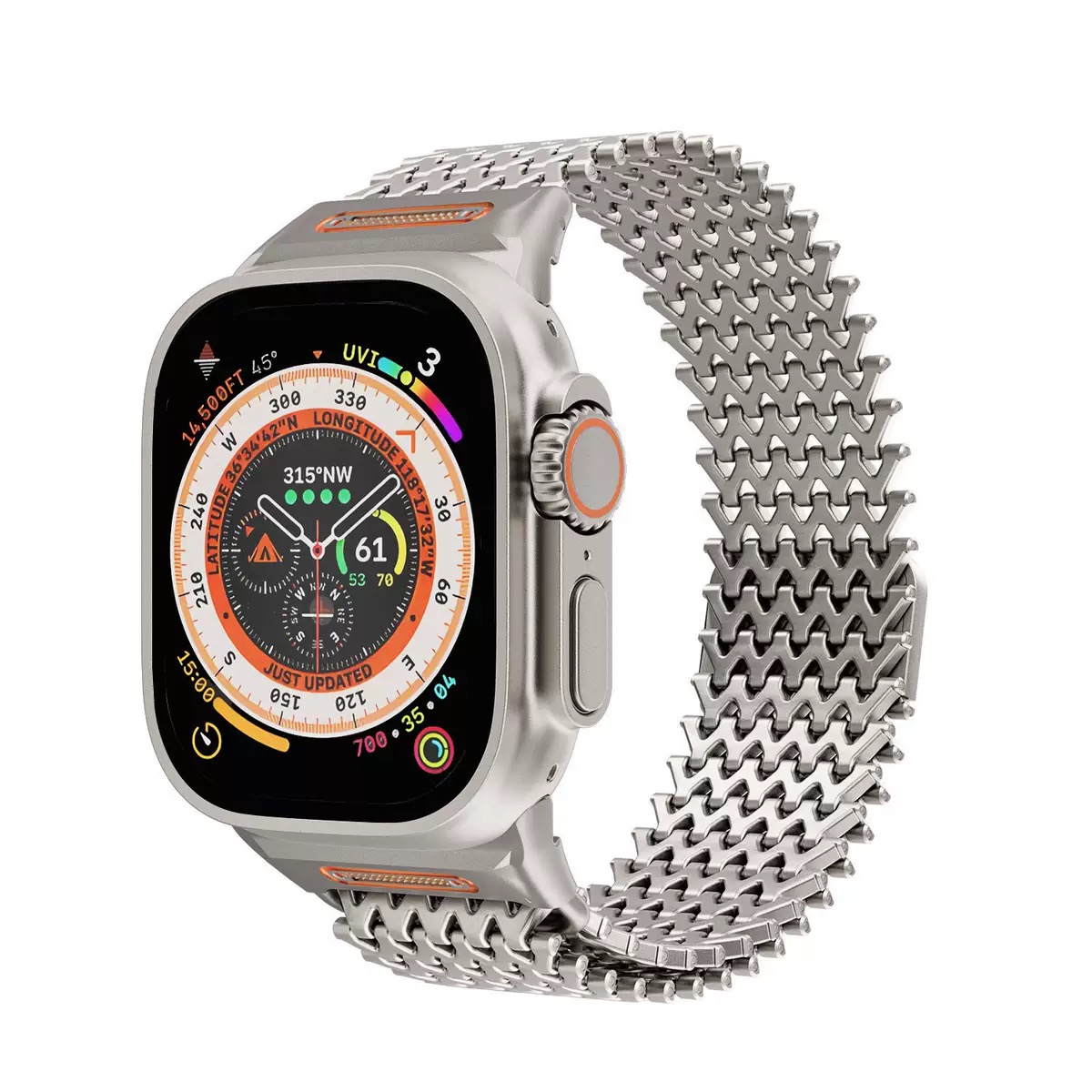 Dragon W-shaped MGD Compatible with Apple Watch bands 44/45/46/49mm New Magnetic Stainless Steel for iWatch Series 11 10 9 8 7 6 5 4 SE/Ultra 3-MGD CASE