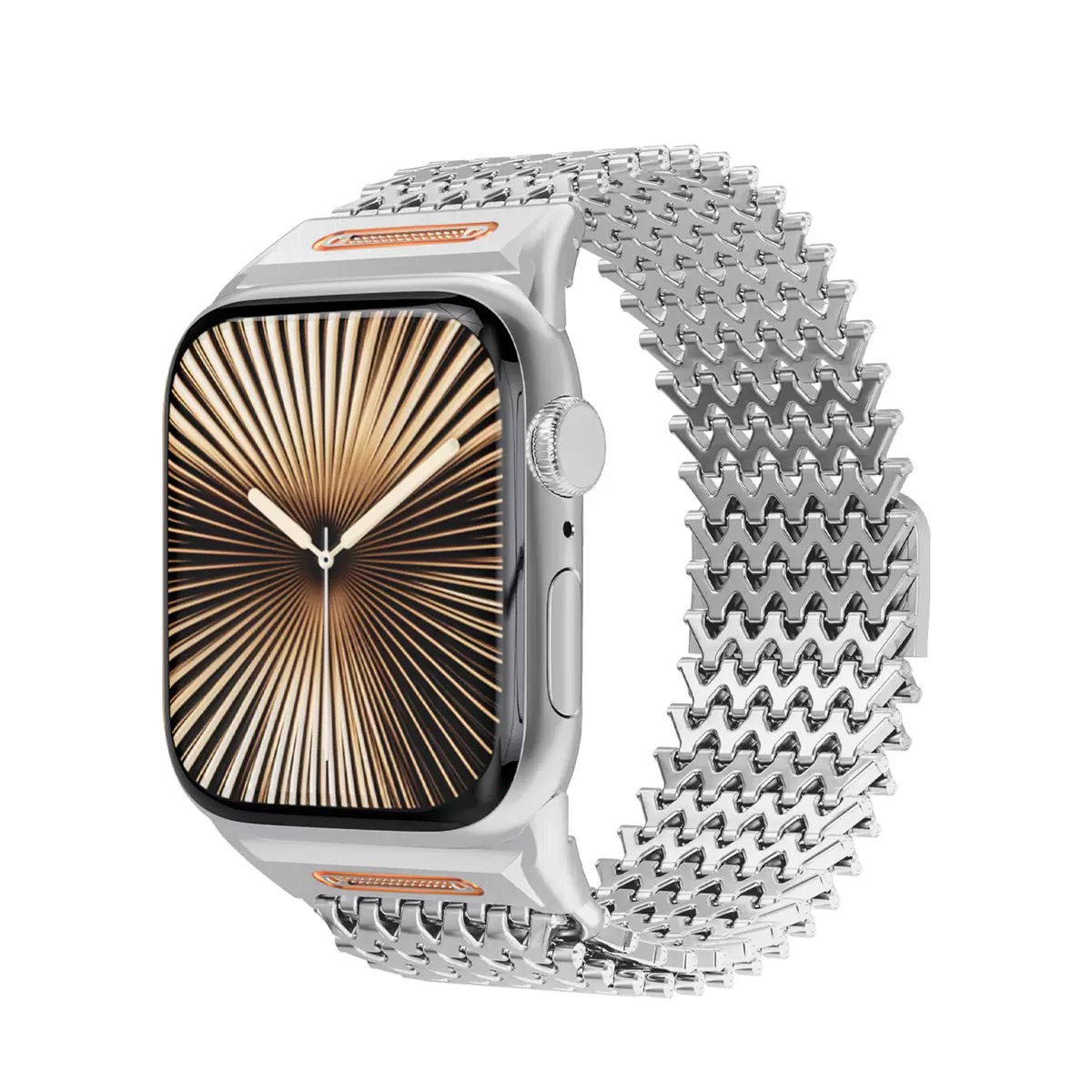 Dragon W-shaped MGD Compatible with Apple Watch bands 44/45/46/49mm New Magnetic Stainless Steel for iWatch Series 11 10 9 8 7 6 5 4 SE/Ultra 3-MGD CASE