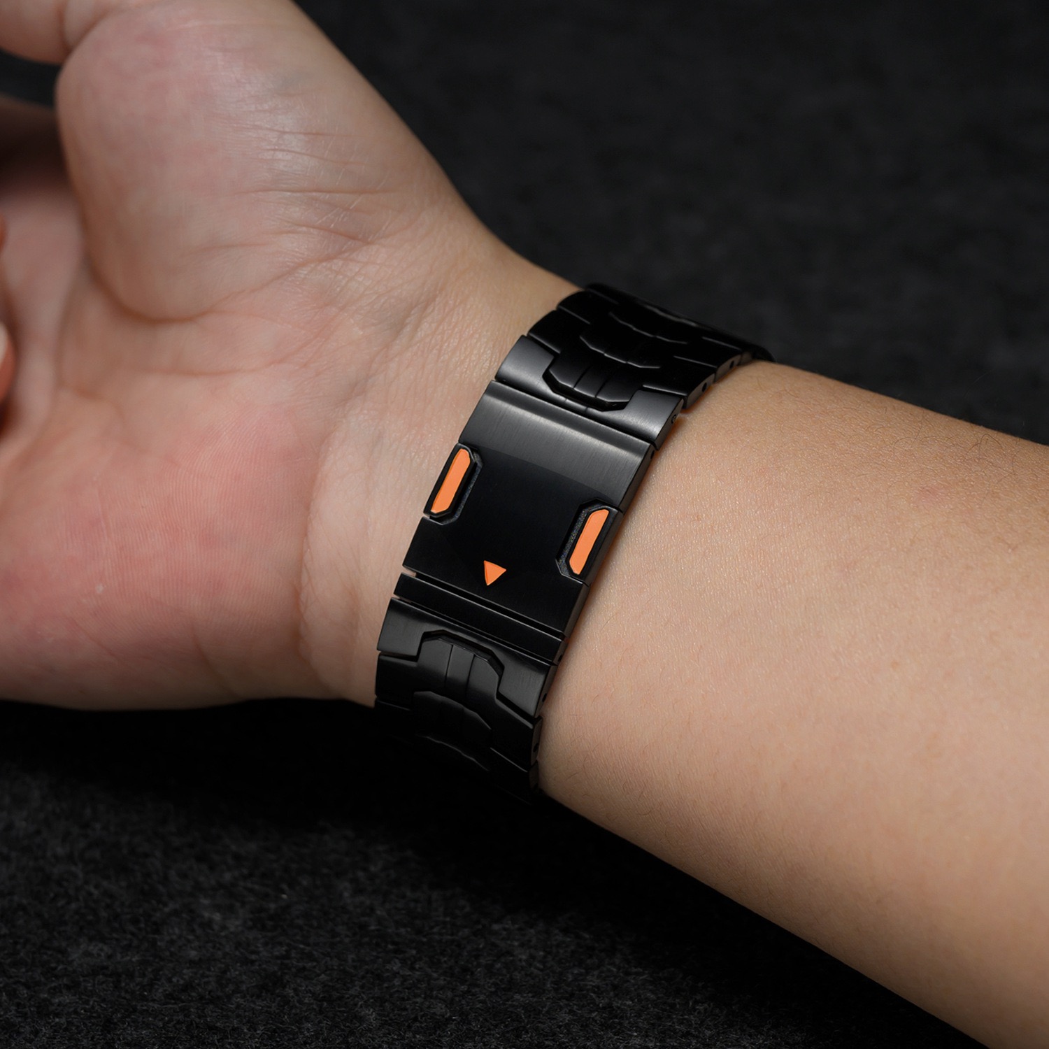 MGD Compatible with Apple Watch bands 42/46/44/45/49mm New Magnetic Ultra Pure Titanium iWatch Band, S9 Titanium Alloy-MGD CASE