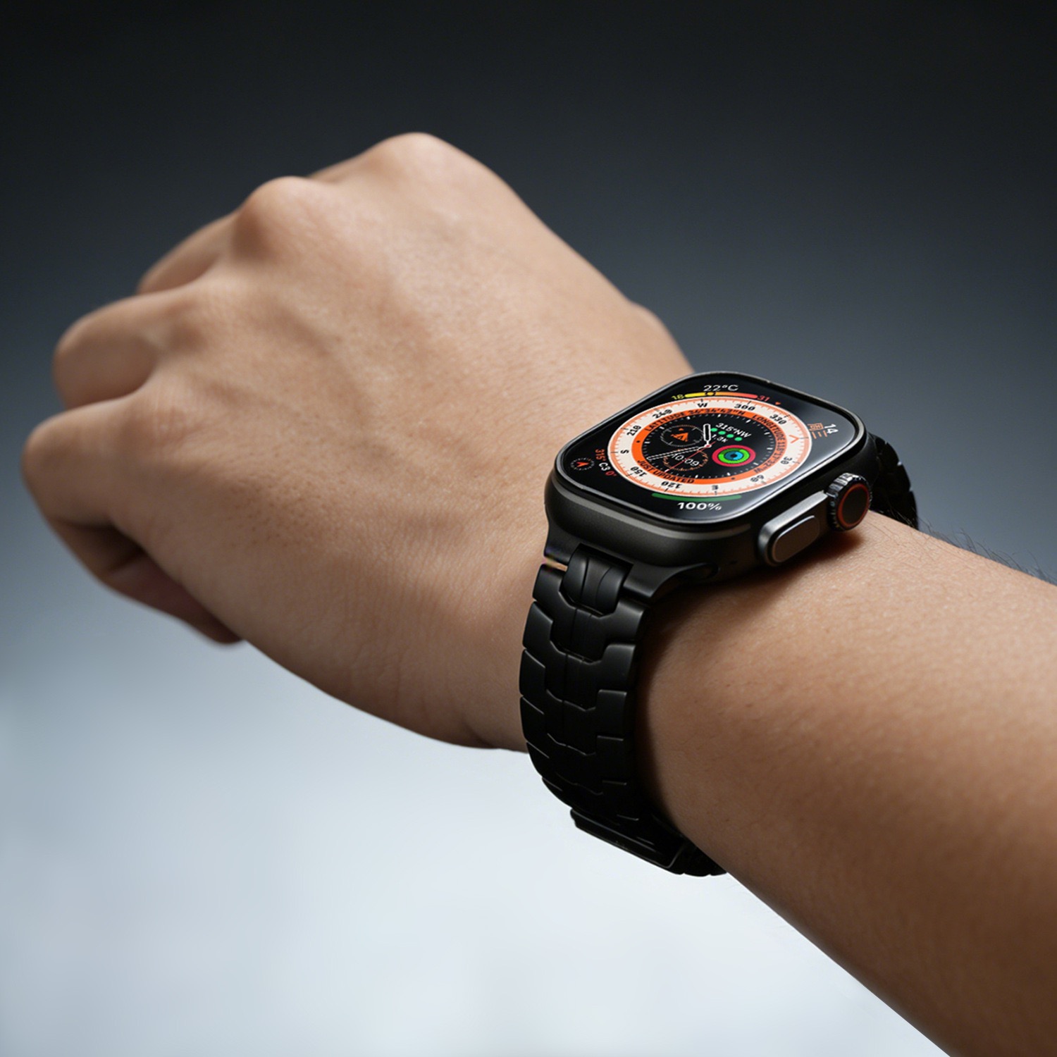 MGD Compatible with Apple Watch bands 42/46/44/45/49mm New Magnetic Ultra Pure Titanium iWatch Band, S9 Titanium Alloy-MGD CASE