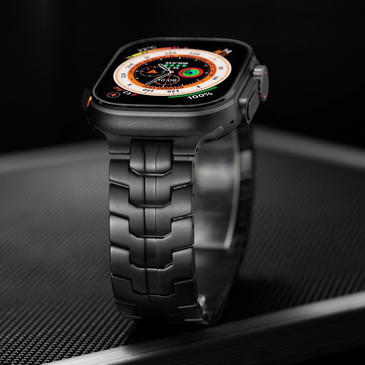 MGD Compatible with Apple Watch bands 42/46/44/45/49mm New Magnetic Ultra Pure Titanium iWatch Band, S9 Titanium Alloy-MGD CASE