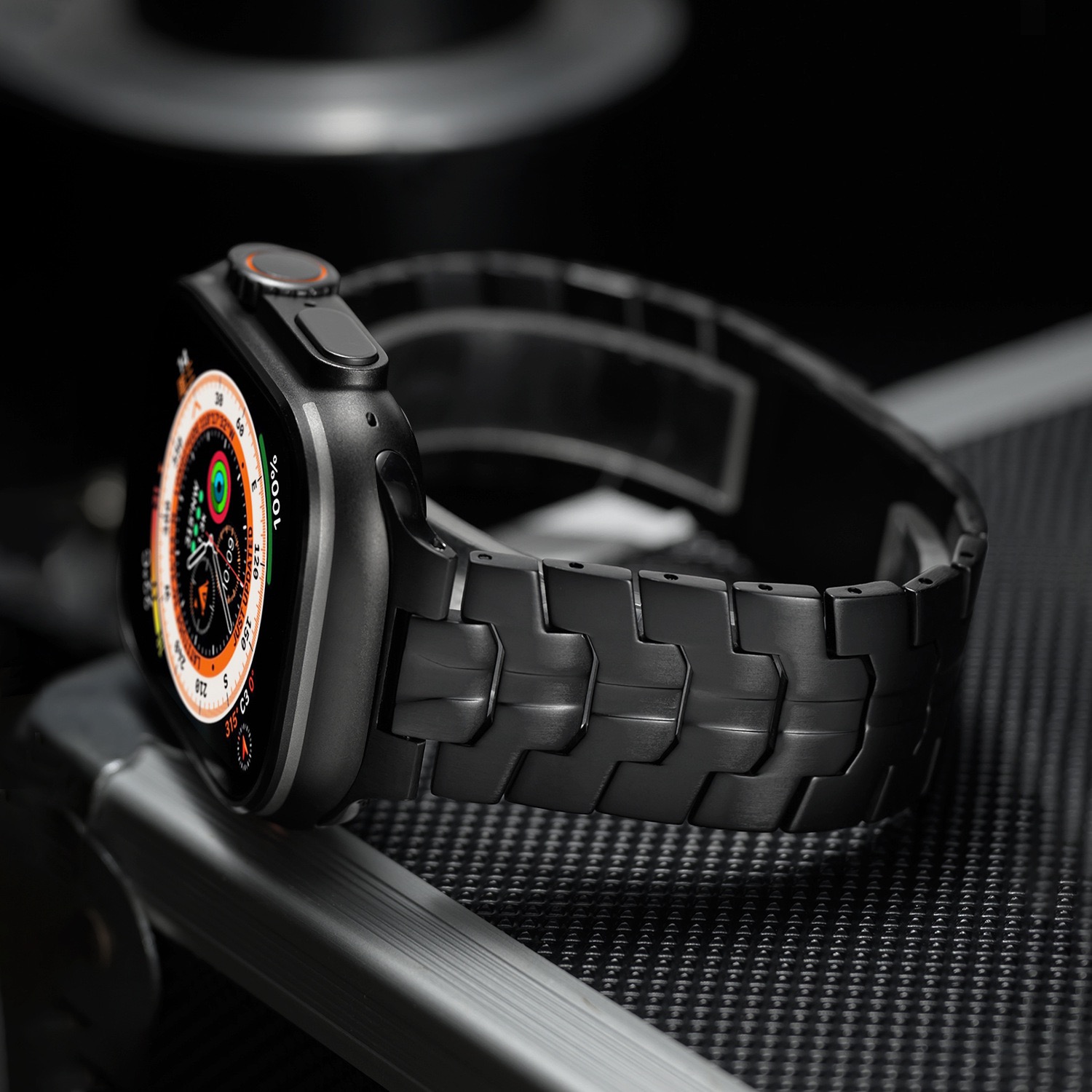 MGD Compatible with Apple Watch bands 42/46/44/45/49mm New Magnetic Ultra Pure Titanium iWatch Band, S9 Titanium Alloy-MGD CASE