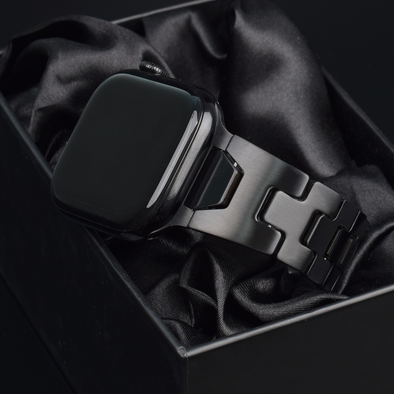 MGD H-shaped Compatible with Apple Watch bands 42/46/44/45/49mm New Magnetic Stainless Steel for iWatch Series 11 10 9 8 7 6 5 4 SE/Ultra 3-MGD CASE