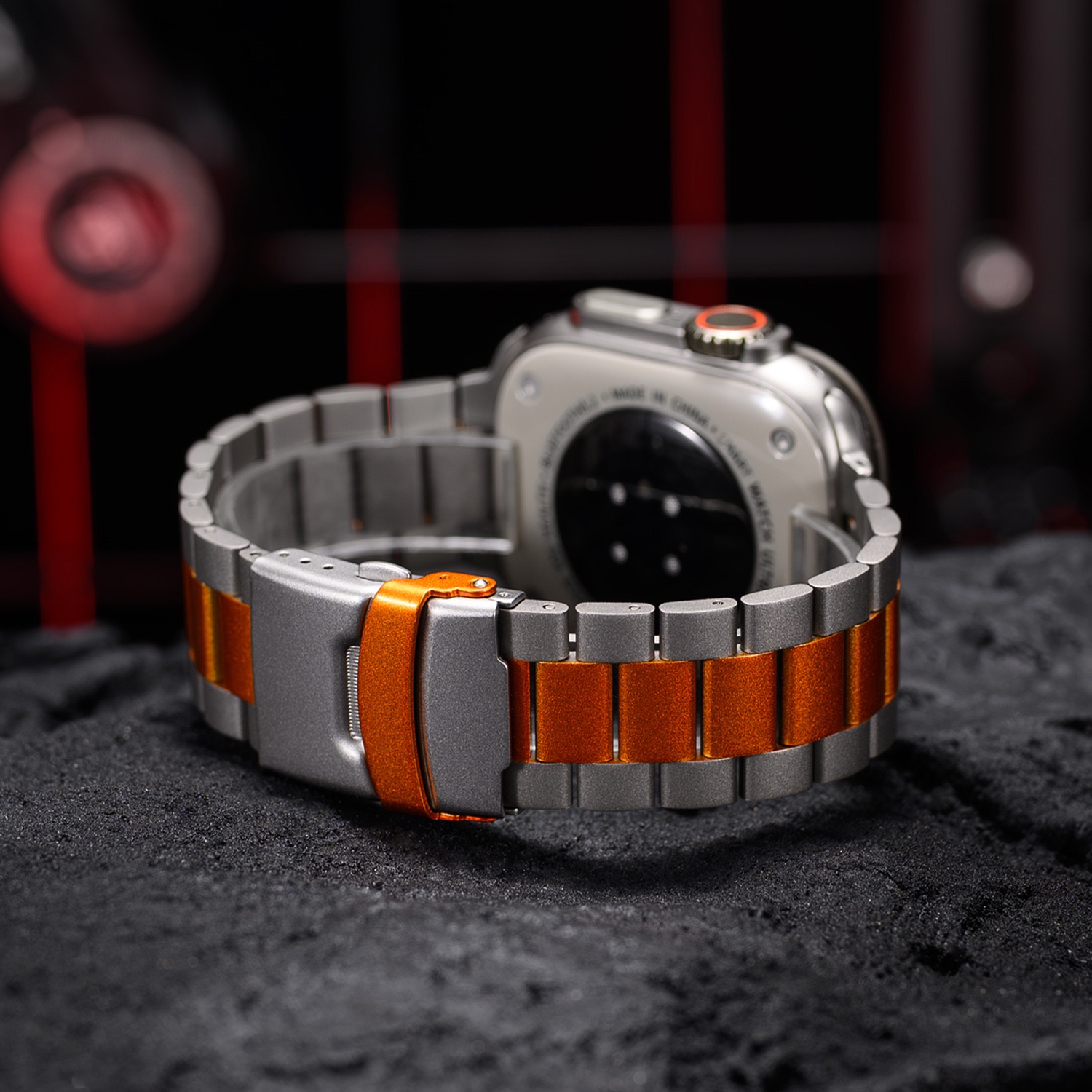 New Ultra Pure Titanium Three-link Titanium Alloy MGD Compatible with Apple Watch bands 42/46/38/40/41/44/45/49mm for iWatch Series 11 10 9 8 7 6 5 4 SE/Ultra 3-MGD CASE