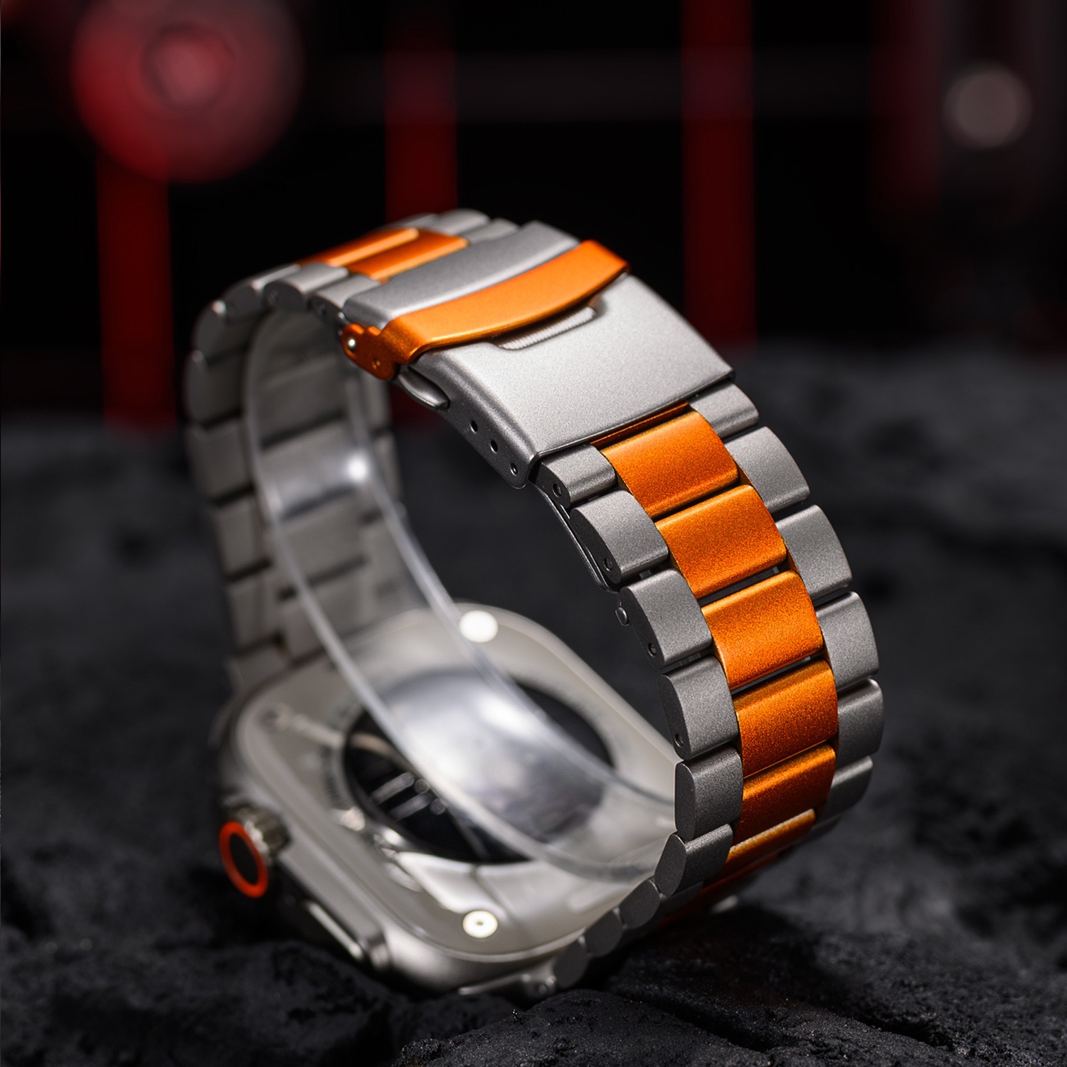 New Ultra Pure Titanium Three-link Titanium Alloy MGD Compatible with Apple Watch bands 42/46/38/40/41/44/45/49mm for iWatch Series 11 10 9 8 7 6 5 4 SE/Ultra 3-MGD CASE