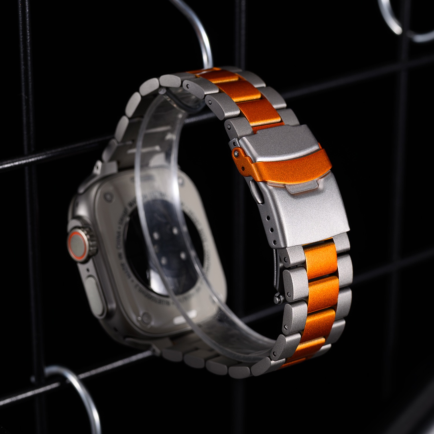 New Ultra Pure Titanium Three-link Titanium Alloy MGD Compatible with Apple Watch bands 42/46/38/40/41/44/45/49mm for iWatch Series 11 10 9 8 7 6 5 4 SE/Ultra 3-MGD CASE