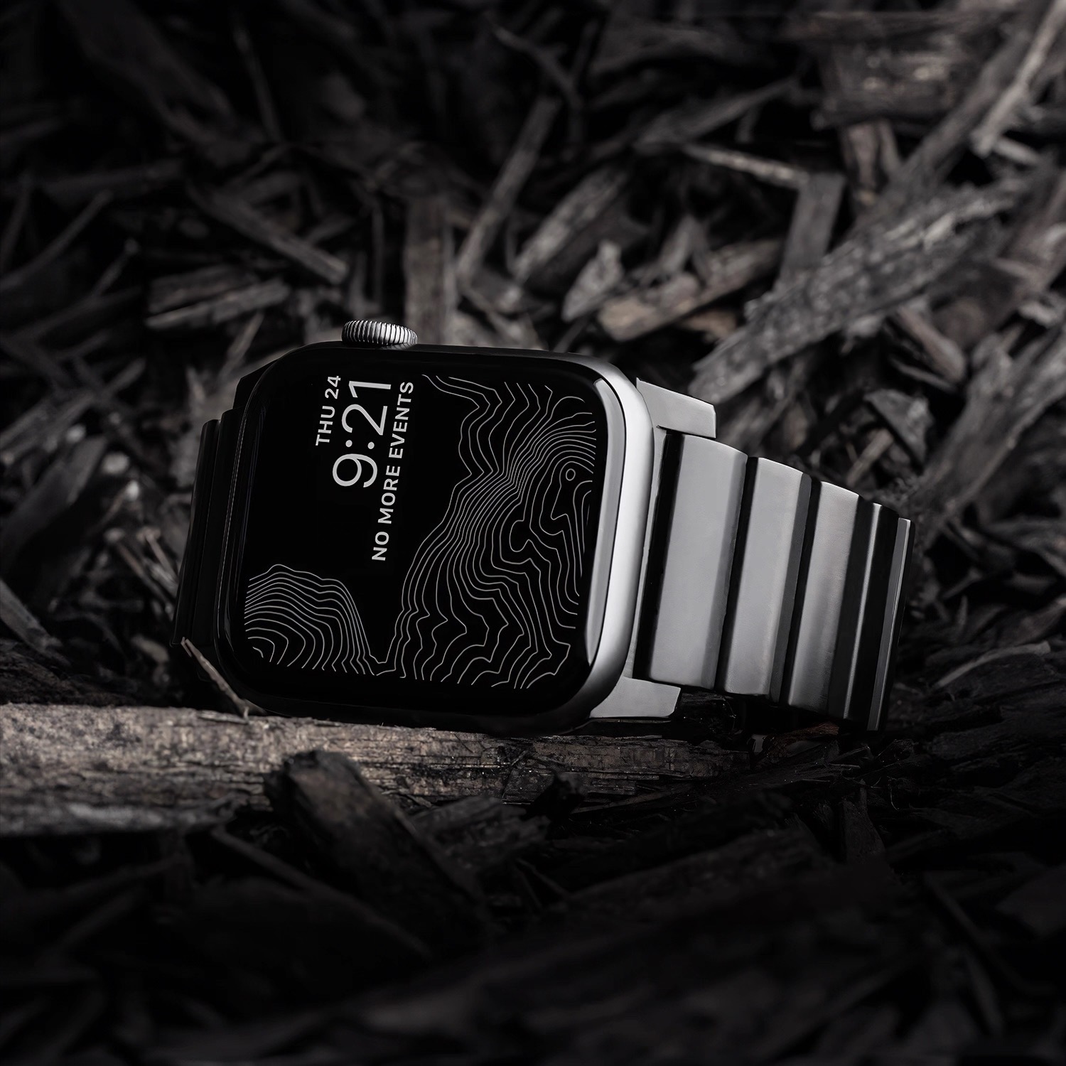 Norman MGD Compatible with Apple Watch bands 42/46/44/45/49mm New Magnetic Ultra Pure Titanium iWatch Band Titanium Alloy-MGD CASE