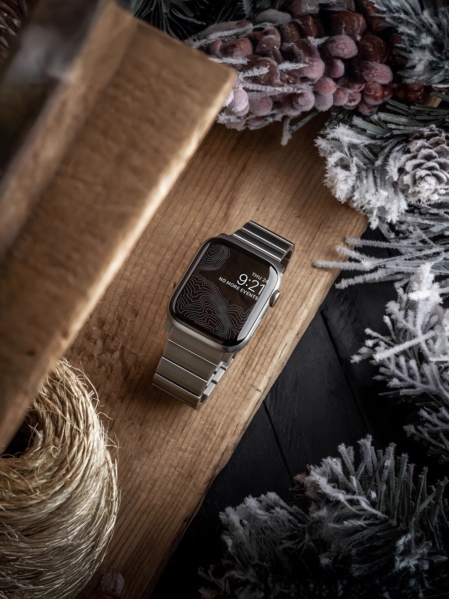 Norman MGD Compatible with Apple Watch bands 42/46/44/45/49mm New Magnetic Ultra Pure Titanium iWatch Band Titanium Alloy-MGD CASE