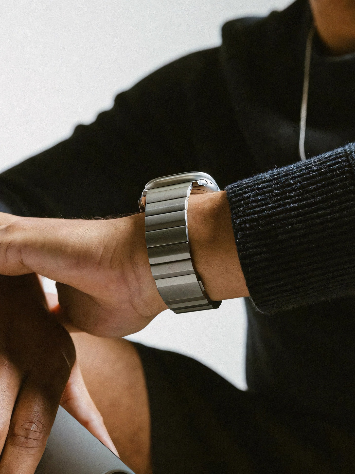 Norman MGD Compatible with Apple Watch bands 42/46/44/45/49mm New Magnetic Ultra Pure Titanium iWatch Band Titanium Alloy-MGD CASE