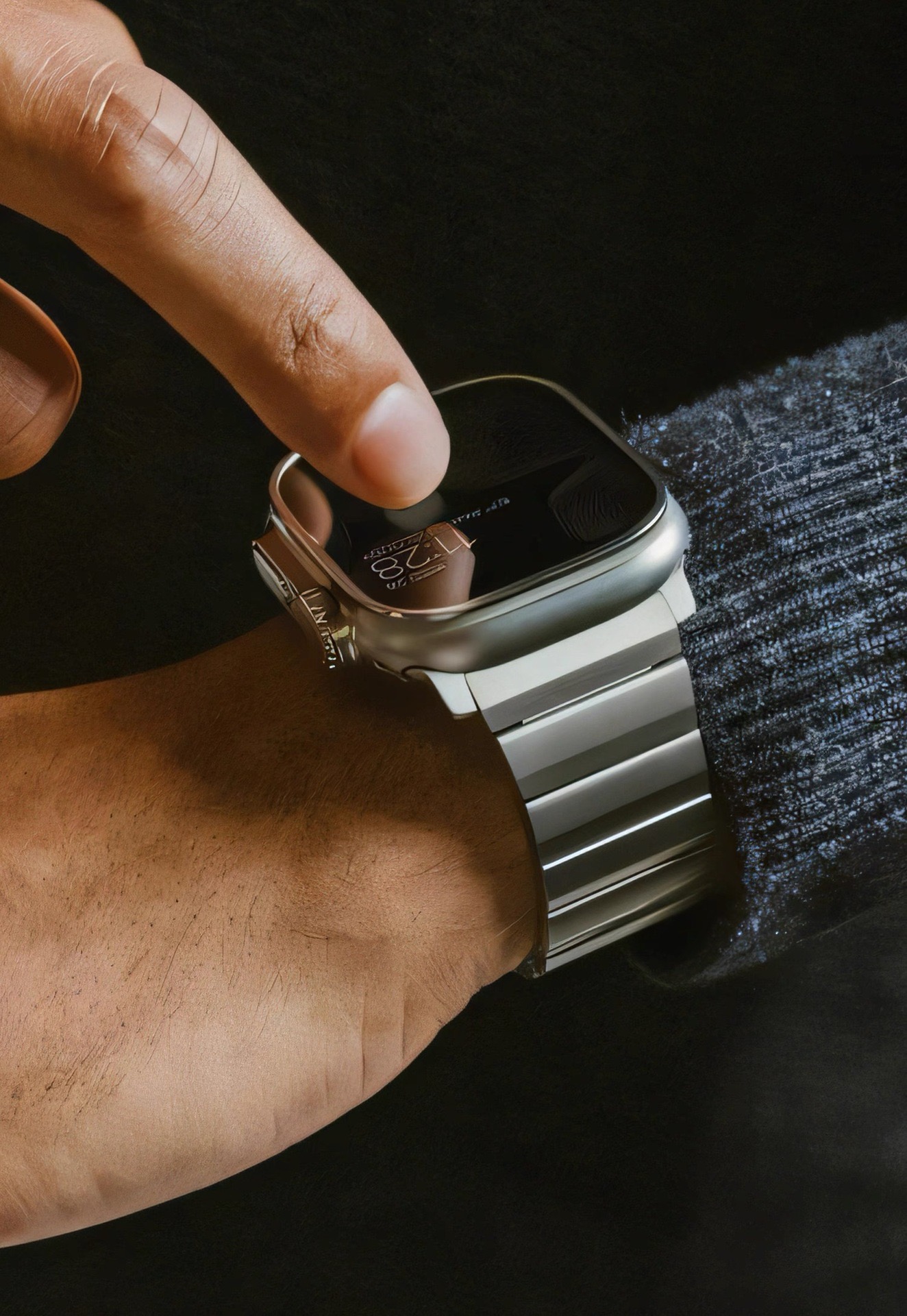 Norman MGD Compatible with Apple Watch bands 42/46/44/45/49mm New Magnetic Ultra Pure Titanium iWatch Band Titanium Alloy-MGD CASE