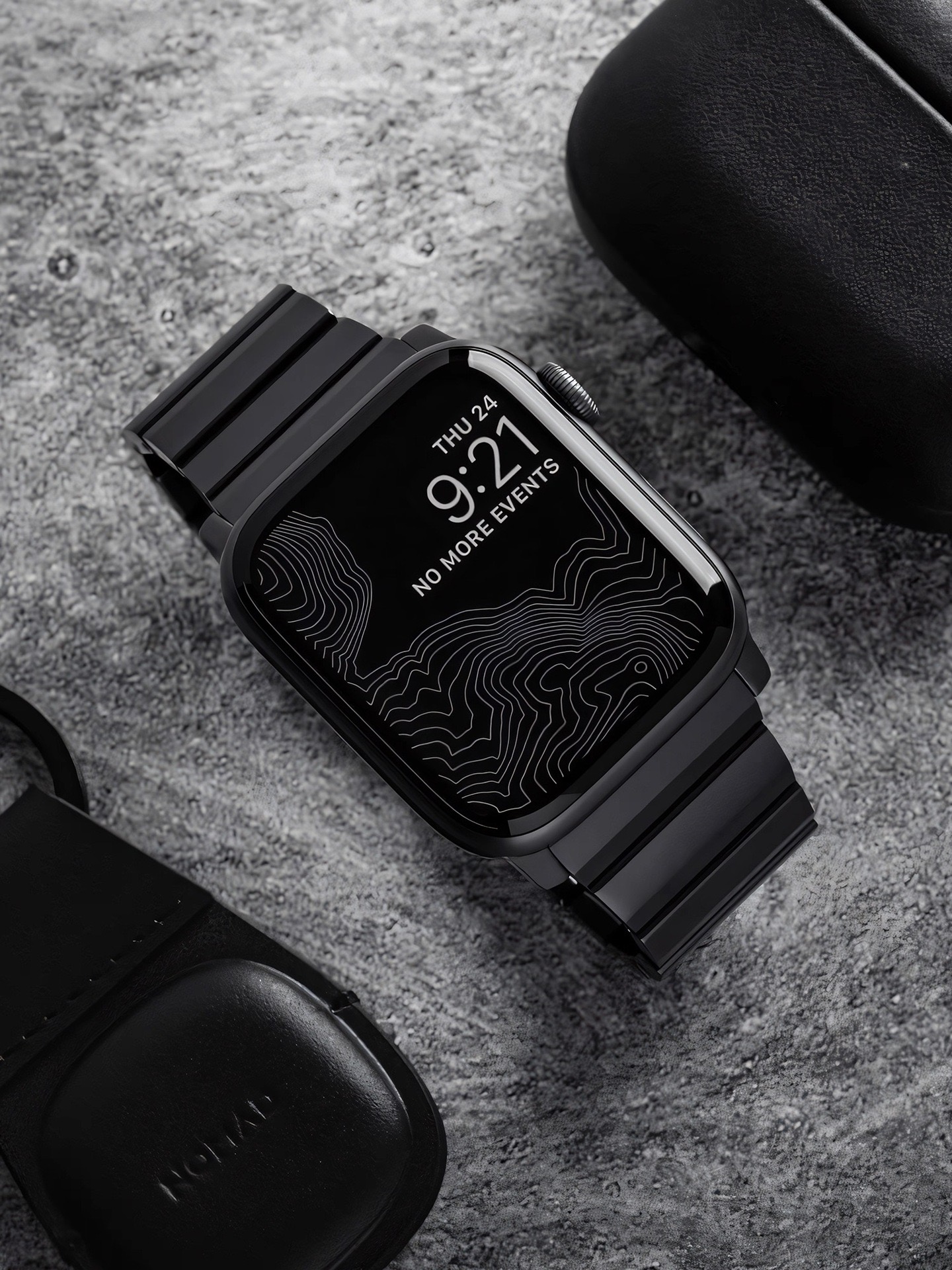 Norman MGD Compatible with Apple Watch bands 42/46/44/45/49mm New Magnetic Ultra Pure Titanium iWatch Band Titanium Alloy-MGD CASE