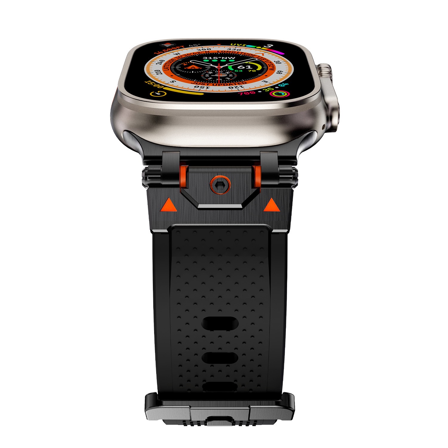 MGD Suitable for Apple Watch outdoor sports watch band made of Metal Stainless Steel Bayer TPU Material 42/46/40/41/44/45/49mm for iWatch Series 11 10 9 8 7 6 5 4 SE/Ultra 3-MGD CASE