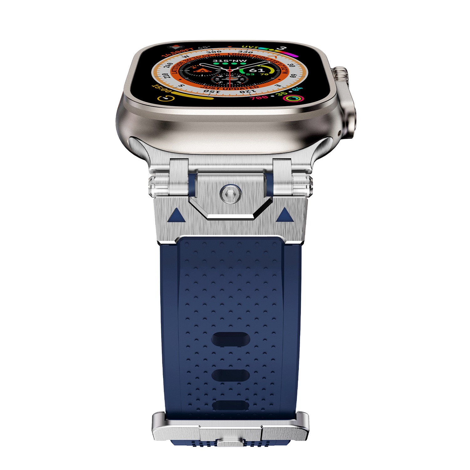 MGD Suitable for Apple Watch outdoor sports watch band made of Metal Stainless Steel Bayer TPU Material 42/46/40/41/44/45/49mm for iWatch Series 11 10 9 8 7 6 5 4 SE/Ultra 3-MGD CASE