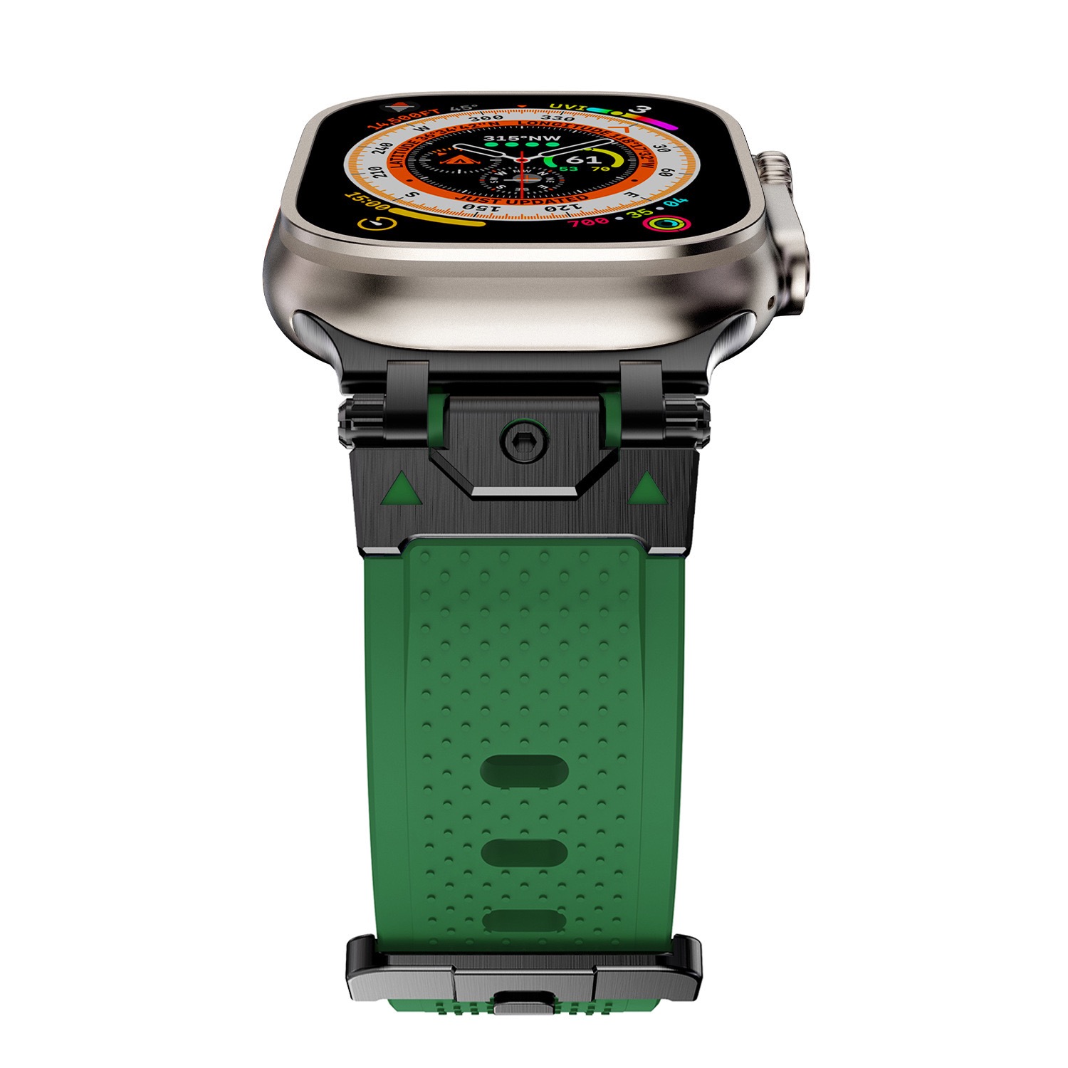 MGD Suitable for Apple Watch outdoor sports watch band made of Metal Stainless Steel Bayer TPU Material 42/46/40/41/44/45/49mm for iWatch Series 11 10 9 8 7 6 5 4 SE/Ultra 3-MGD CASE