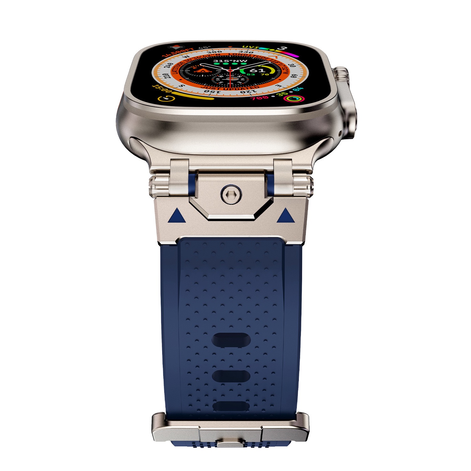 MGD Suitable for Apple Watch outdoor sports watch band made of Metal Stainless Steel Bayer TPU Material 42/46/40/41/44/45/49mm for iWatch Series 11 10 9 8 7 6 5 4 SE/Ultra 3-MGD CASE