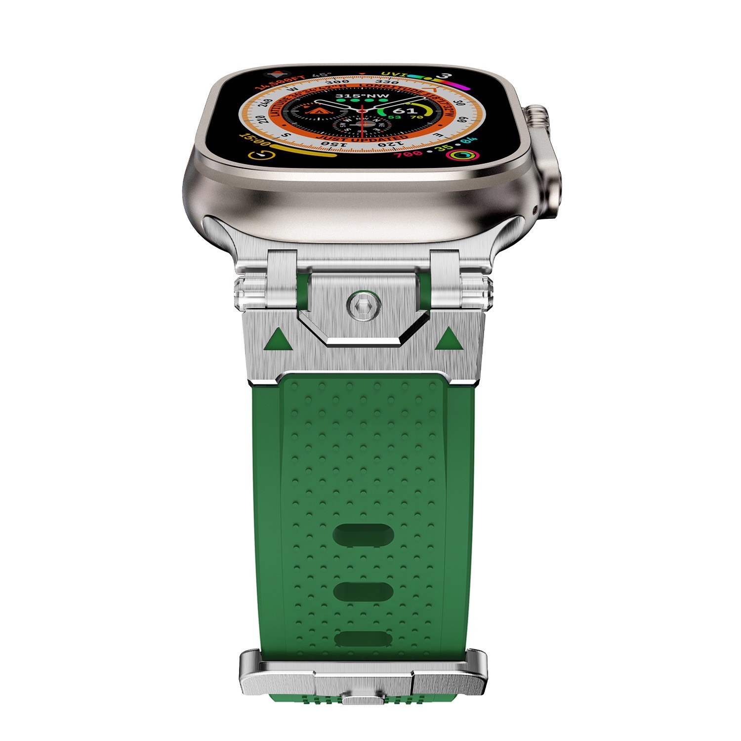 MGD Suitable for Apple Watch outdoor sports watch band made of Metal Stainless Steel Bayer TPU Material 42/46/40/41/44/45/49mm for iWatch Series 11 10 9 8 7 6 5 4 SE/Ultra 3-MGD CASE