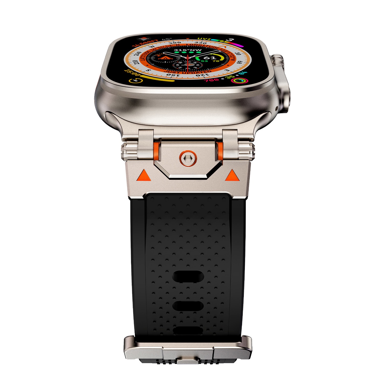 MGD Suitable for Apple Watch outdoor sports watch band made of Metal Stainless Steel Bayer TPU Material 42/46/40/41/44/45/49mm for iWatch Series 11 10 9 8 7 6 5 4 SE/Ultra 3-MGD CASE