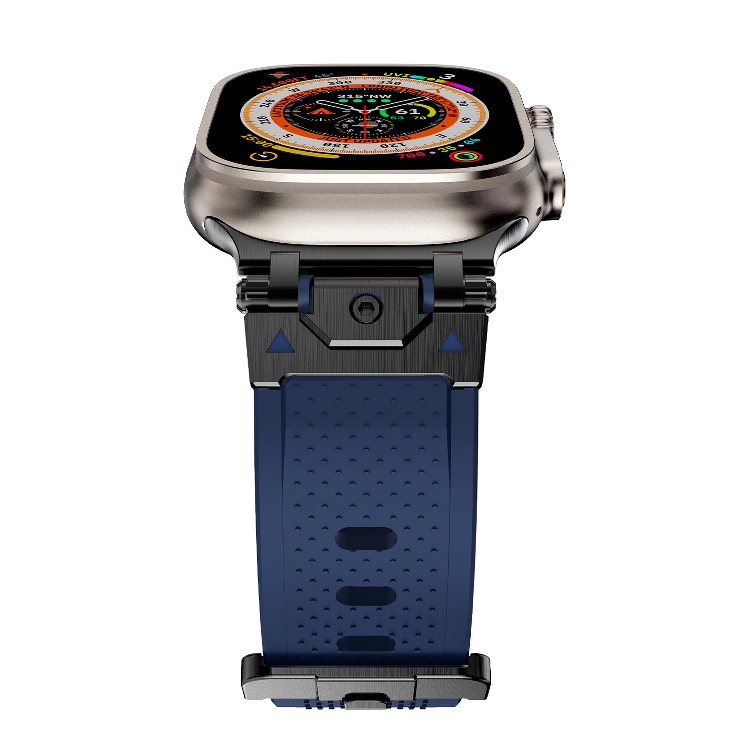 MGD Suitable for Apple Watch outdoor sports watch band made of Metal Stainless Steel Bayer TPU Material 42/46/40/41/44/45/49mm for iWatch Series 11 10 9 8 7 6 5 4 SE/Ultra 3-MGD CASE