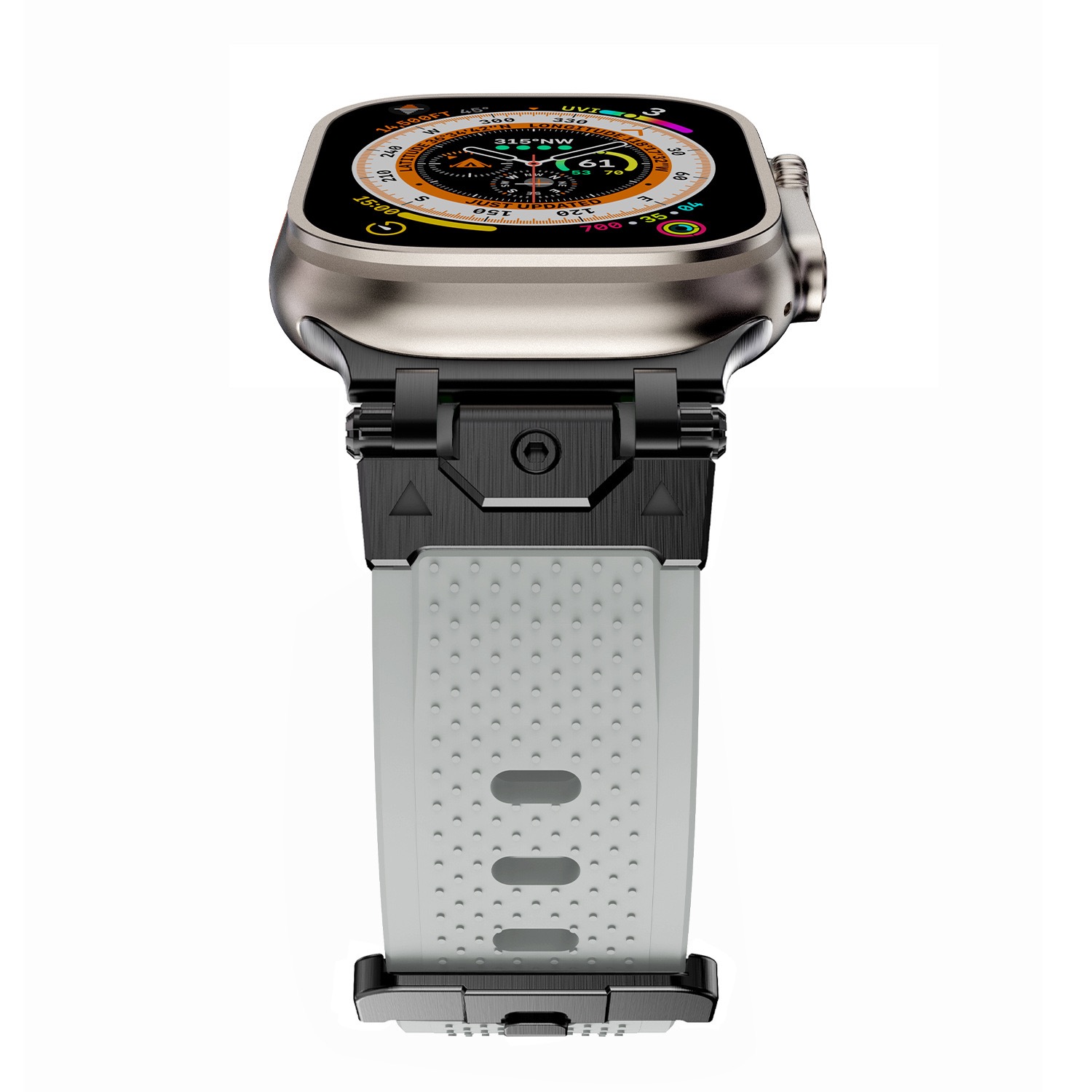 MGD Suitable for Apple Watch outdoor sports watch band made of Metal Stainless Steel Bayer TPU Material 42/46/40/41/44/45/49mm for iWatch Series 11 10 9 8 7 6 5 4 SE/Ultra 3-MGD CASE