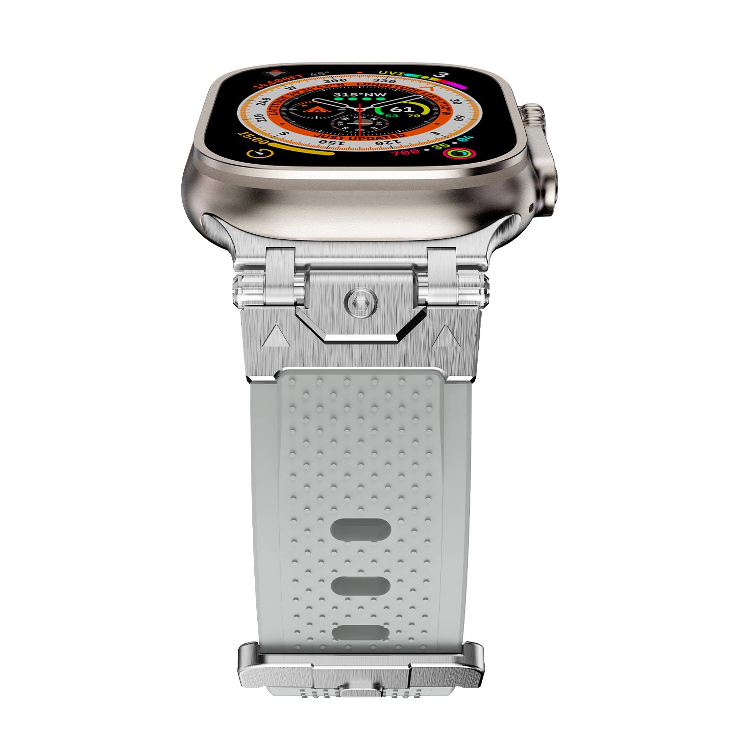 MGD Suitable for Apple Watch outdoor sports watch band made of Metal Stainless Steel Bayer TPU Material 42/46/40/41/44/45/49mm for iWatch Series 11 10 9 8 7 6 5 4 SE/Ultra 3-MGD CASE