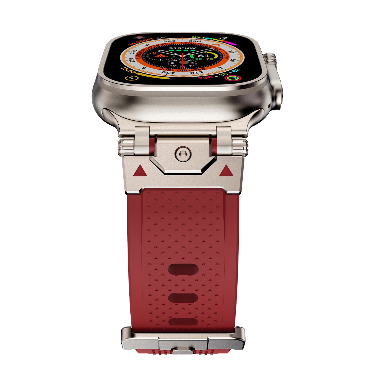 MGD Suitable for Apple Watch outdoor sports watch band made of Metal Stainless Steel Bayer TPU Material 42/46/40/41/44/45/49mm for iWatch Series 11 10 9 8 7 6 5 4 SE/Ultra 3-MGD CASE