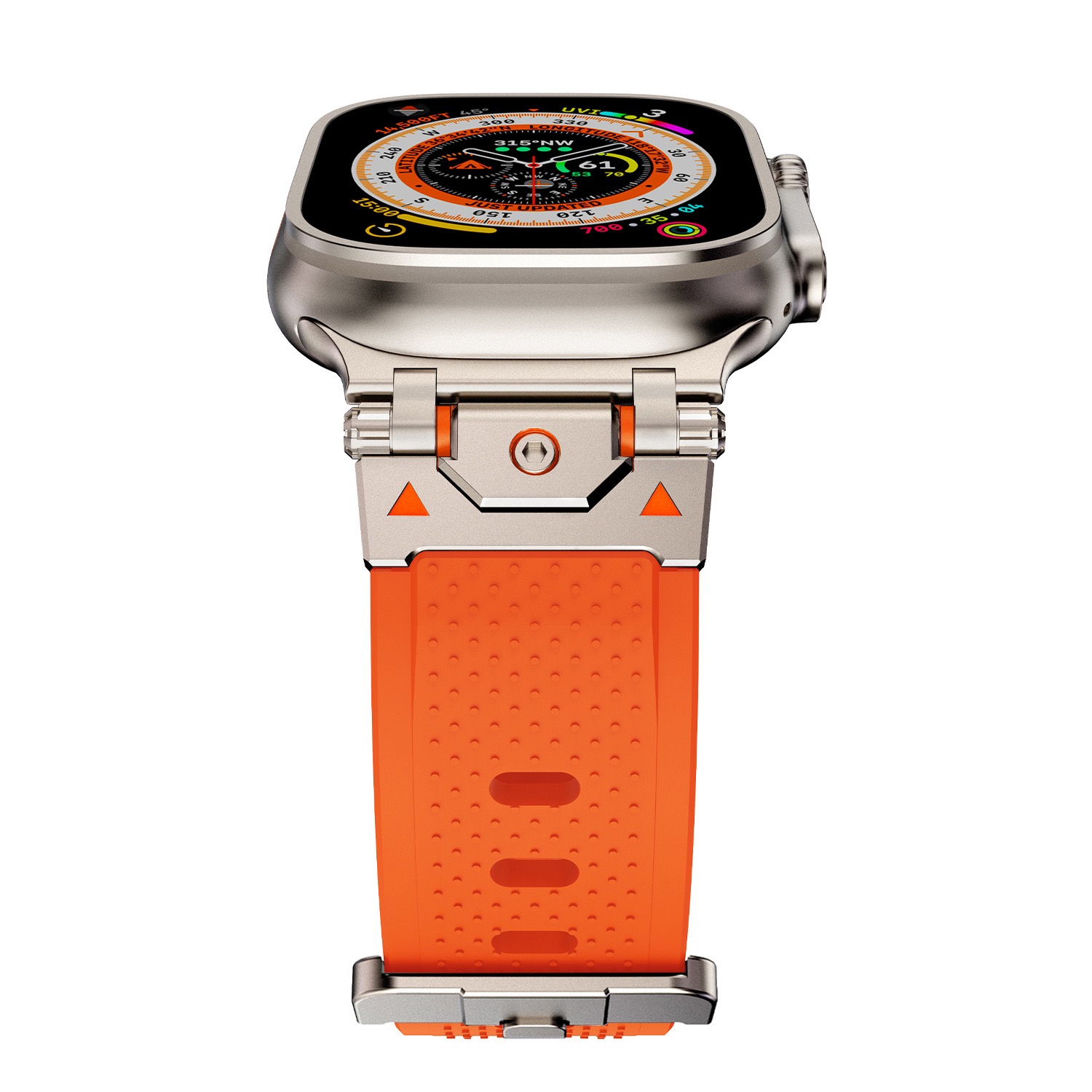 MGD Suitable for Apple Watch outdoor sports watch band made of Metal Stainless Steel Bayer TPU Material 42/46/40/41/44/45/49mm for iWatch Series 11 10 9 8 7 6 5 4 SE/Ultra 3-MGD CASE