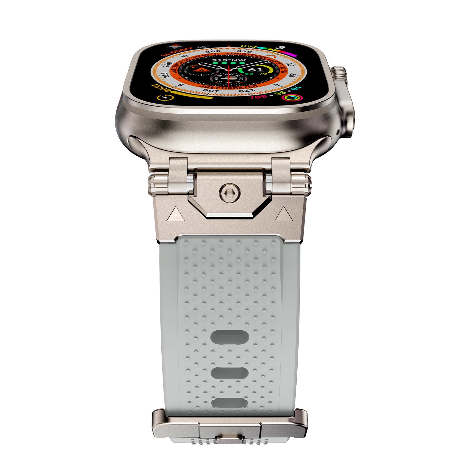 MGD Suitable for Apple Watch outdoor sports watch band made of Metal Stainless Steel Bayer TPU Material 42/46/40/41/44/45/49mm for iWatch Series 11 10 9 8 7 6 5 4 SE/Ultra 3-MGD CASE