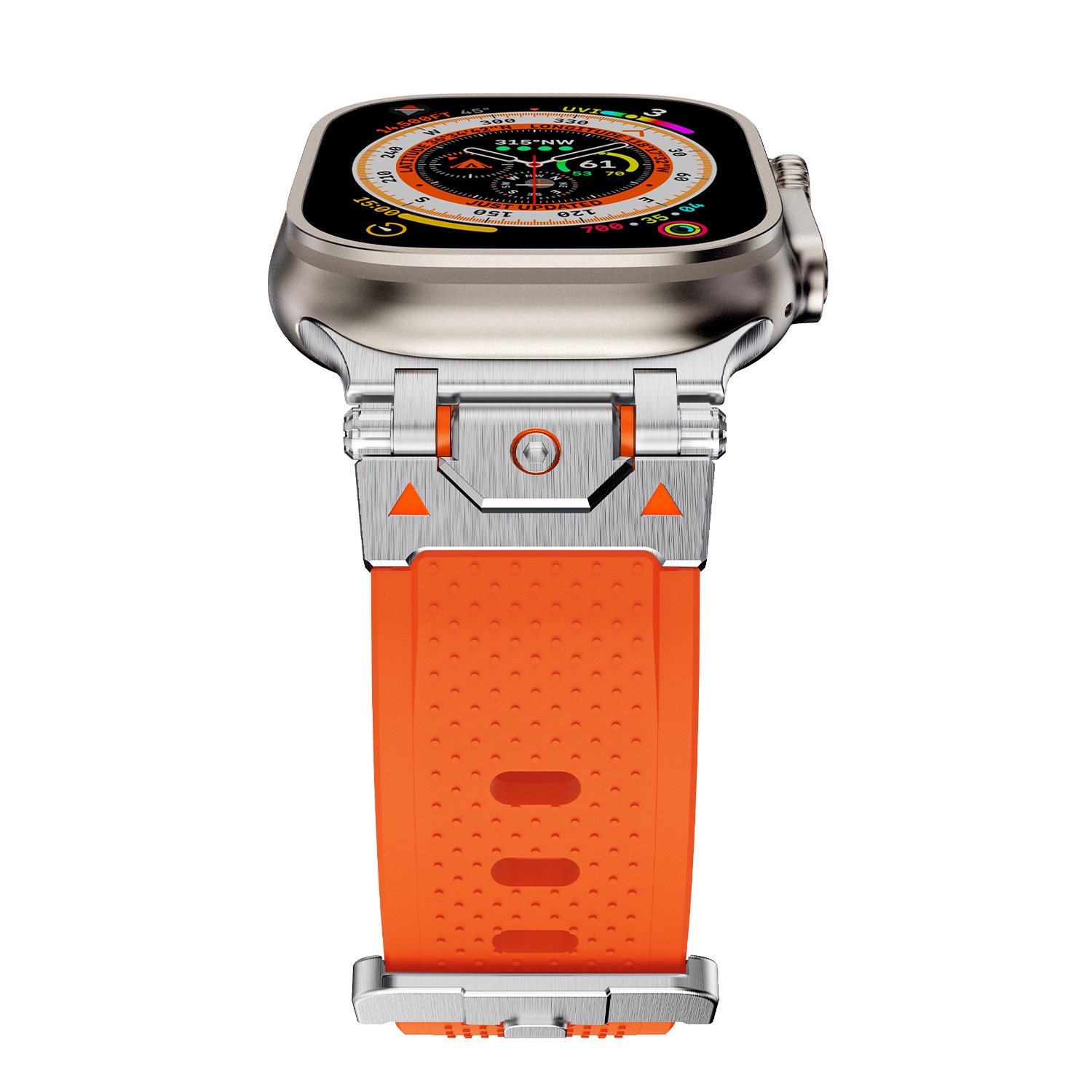 MGD Suitable for Apple Watch outdoor sports watch band made of Metal Stainless Steel Bayer TPU Material 42/46/40/41/44/45/49mm for iWatch Series 11 10 9 8 7 6 5 4 SE/Ultra 3-MGD CASE