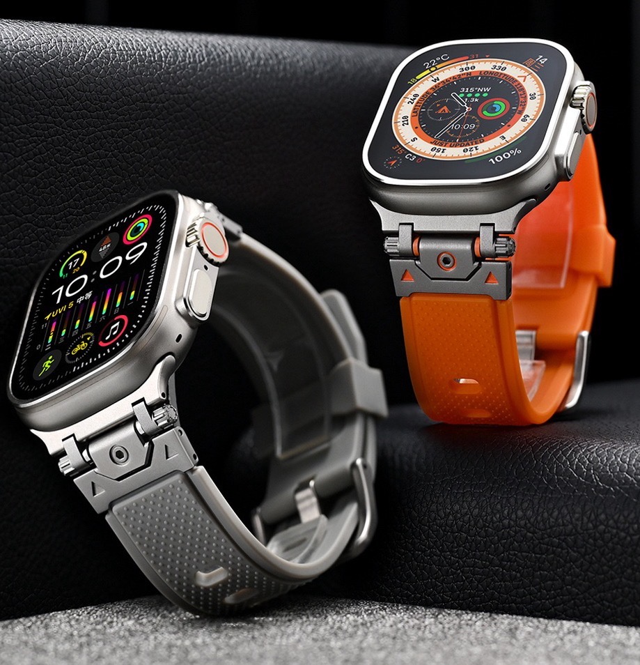 MGD Suitable for Apple Watch outdoor sports watch band made of Metal Stainless Steel Bayer TPU Material 42/46/40/41/44/45/49mm for iWatch Series 11 10 9 8 7 6 5 4 SE/Ultra 3-MGD CASE