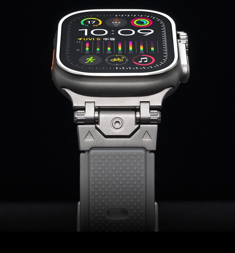 MGD Suitable for Apple Watch outdoor sports watch band made of Metal Stainless Steel Bayer TPU Material 42/46/40/41/44/45/49mm for iWatch Series 11 10 9 8 7 6 5 4 SE/Ultra 3-MGD CASE