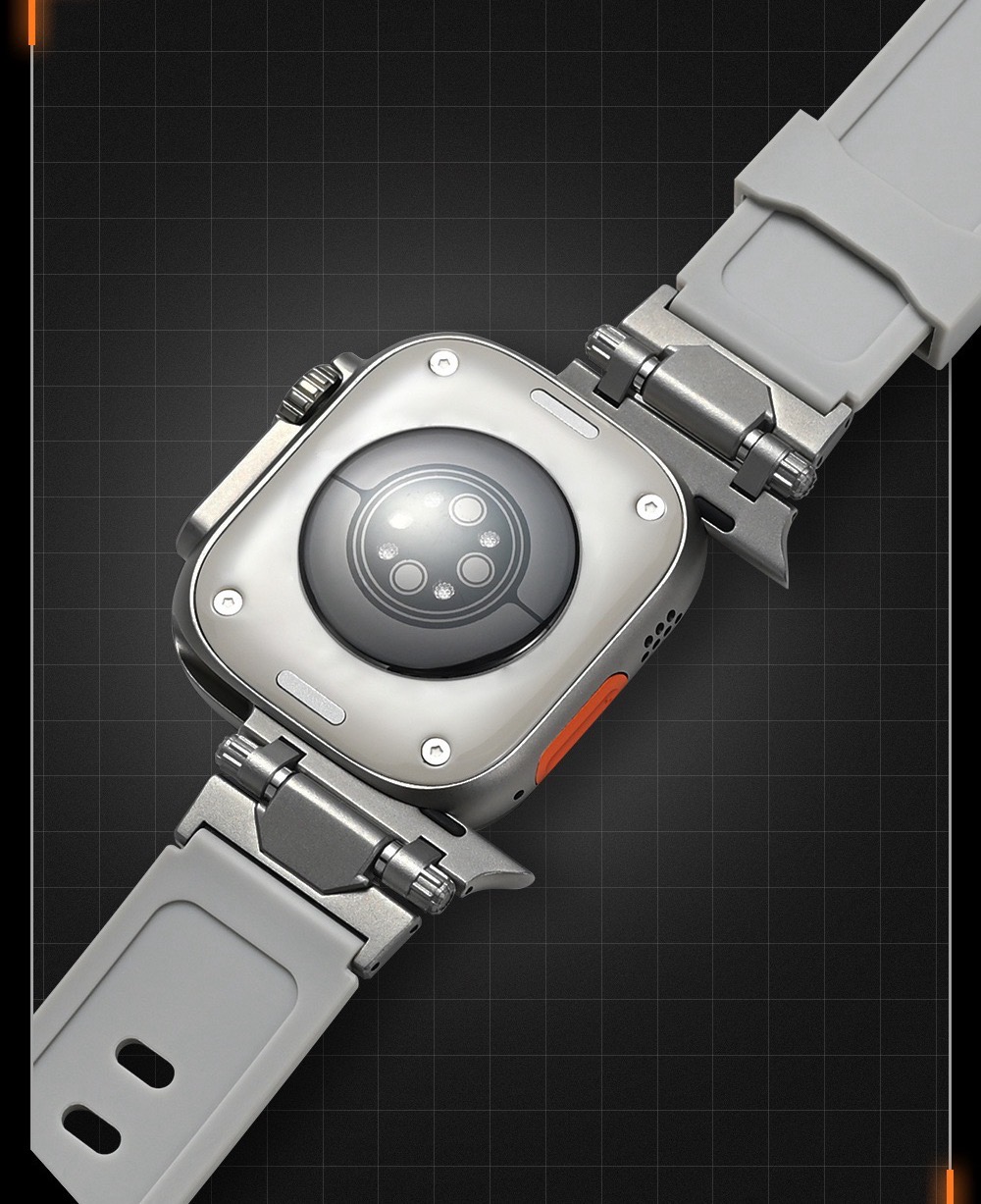 MGD Suitable for Apple Watch outdoor sports watch band made of Metal Stainless Steel Bayer TPU Material 42/46/40/41/44/45/49mm for iWatch Series 11 10 9 8 7 6 5 4 SE/Ultra 3-MGD CASE