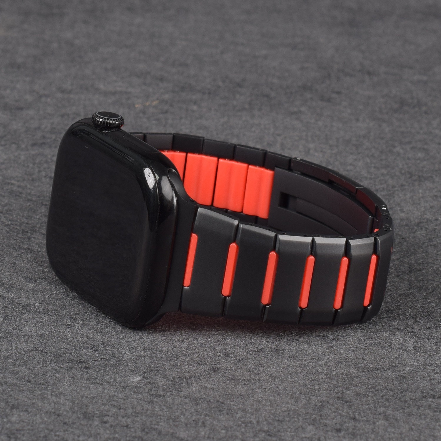 MGD Compatible with Apple Watch bands 42/46/38/40/41/44/45/49mm New curved sports watch band with rubber and steel inserts for iWatch Series 11 10 9 8 7 6 5 4 SE/Ultra 3-MGD CASE