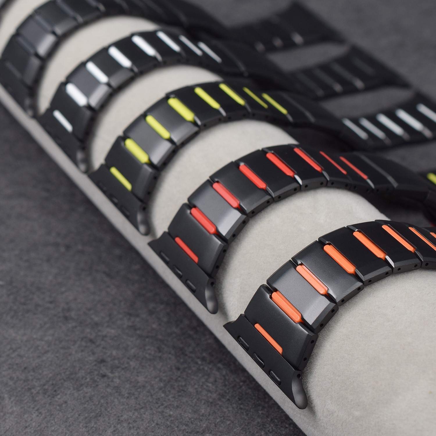 MGD Compatible with Apple Watch bands 42/46/38/40/41/44/45/49mm New curved sports watch band with rubber and steel inserts for iWatch Series 11 10 9 8 7 6 5 4 SE/Ultra 3-MGD CASE