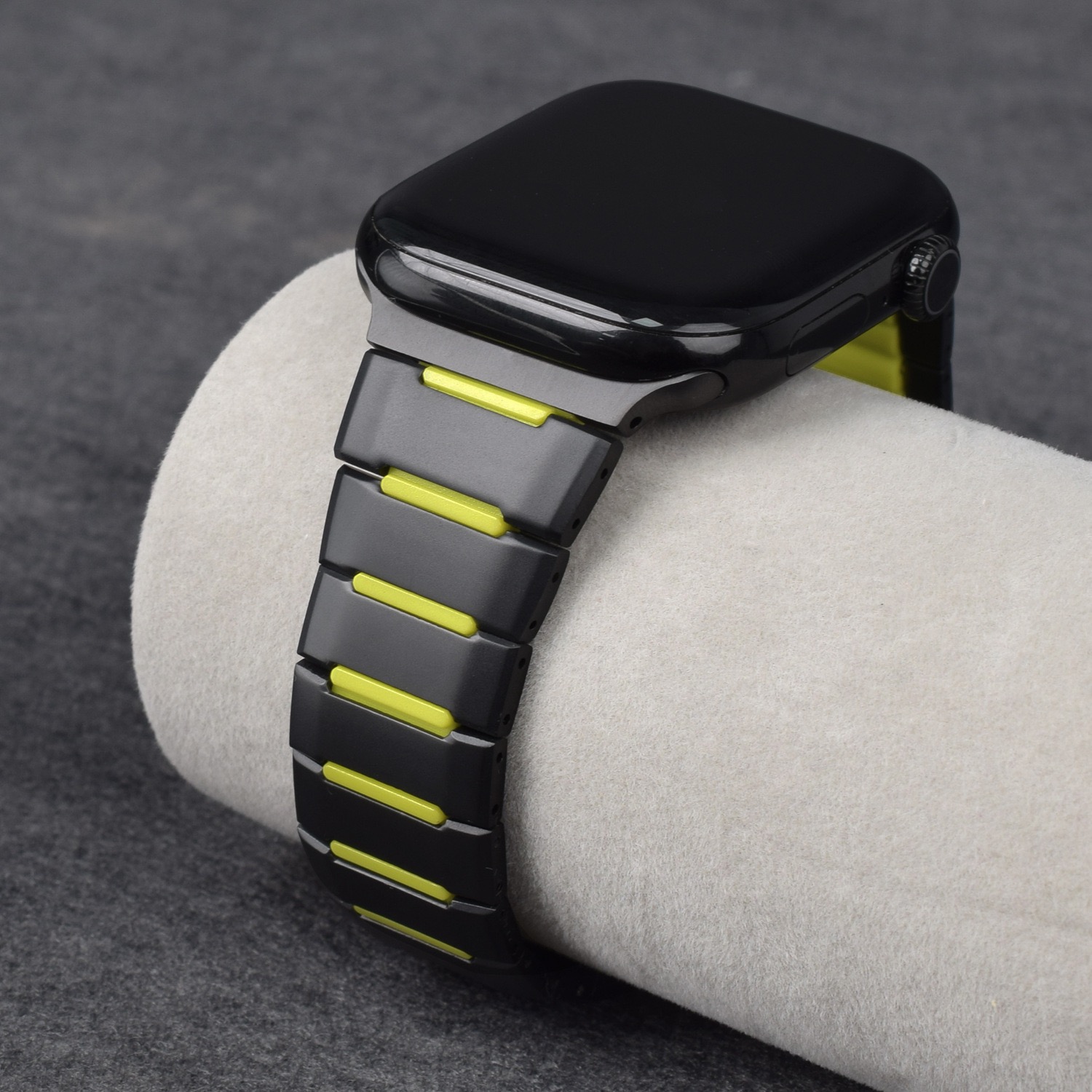 MGD Compatible with Apple Watch bands 42/46/38/40/41/44/45/49mm New curved sports watch band with rubber and steel inserts for iWatch Series 11 10 9 8 7 6 5 4 SE/Ultra 3-MGD CASE