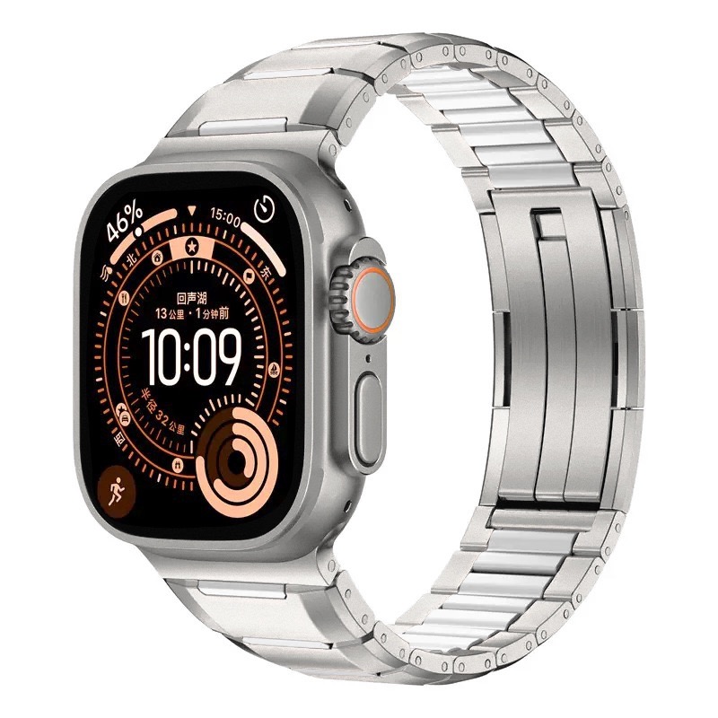 MGD Compatible with Apple Watch bands 42/46/38/40/41/44/45/49mm New curved sports watch band with rubber and steel inserts for iWatch Series 11 10 9 8 7 6 5 4 SE/Ultra 3-MGD CASE